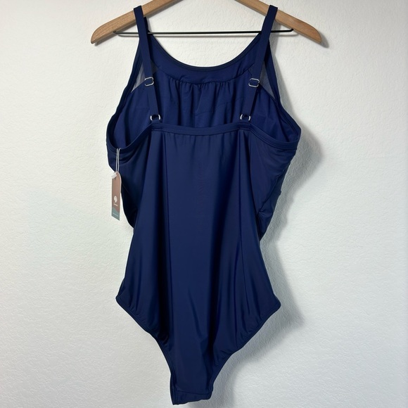 SMISMIVO BLUE ONE PIECE WOMEN SWIMSUIT PLUS SIZE XXL NEW WITH TAGS SWIMWEAR - Picture 5 of 9